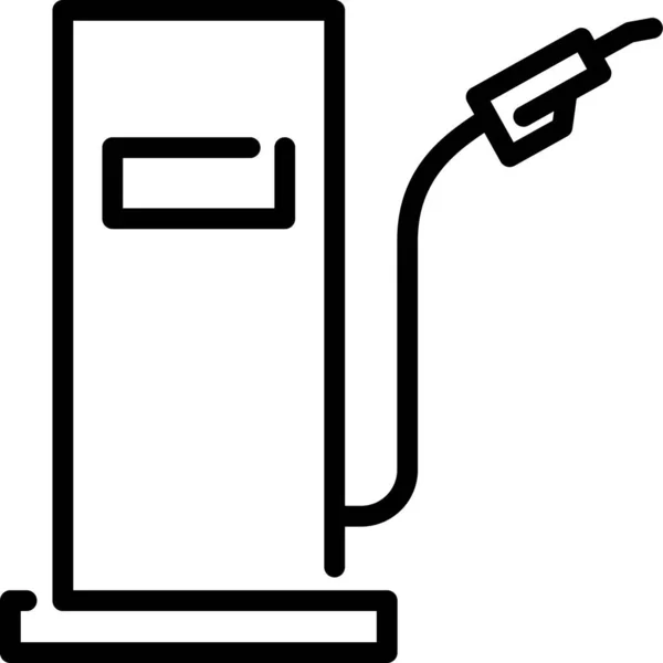 Ikona Stacji Paliw Energetycznych Zarysie — Wektor stockowy