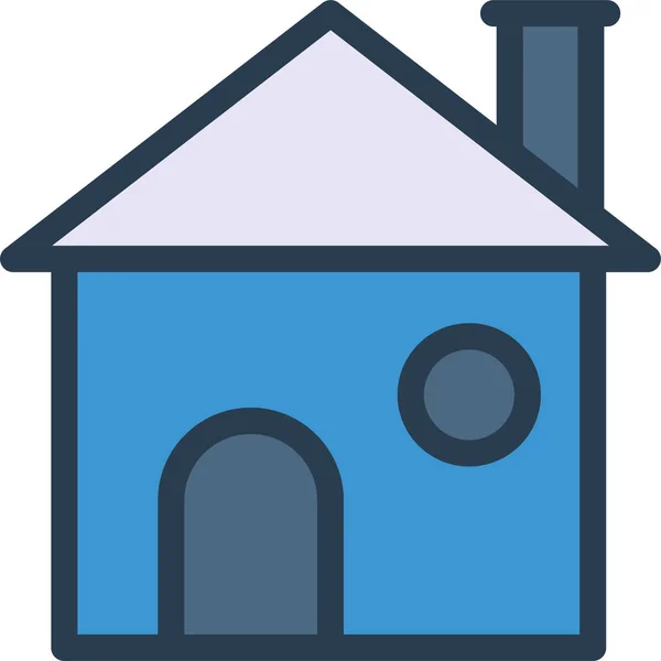 Иконка Дома Стиле Заполненного Контура — стоковый вектор