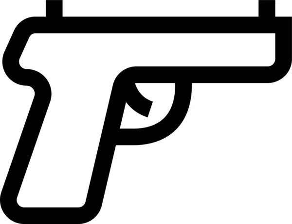 Gun Kill Pistol Icon Outline Style — стоковый вектор