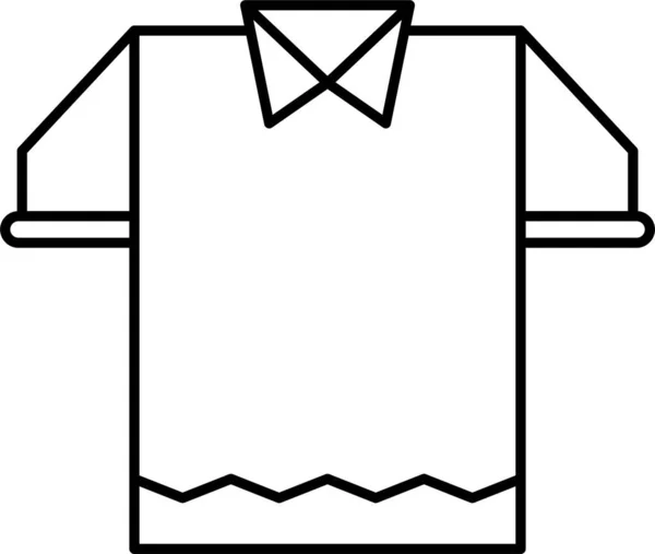 Ύφασμα Φόρεμα Jersey Εικονίδιο Στυλ Περίγραμμα — Διανυσματικό Αρχείο
