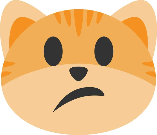 Cat Confused Emoji Icon —  Vetores de Stock