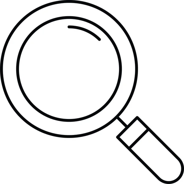 Education Glass Magnifier Icon Outline Style — Stockvektor