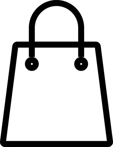 Väska Köpa Handväska Ikon Kontur Stil — Stock vektor