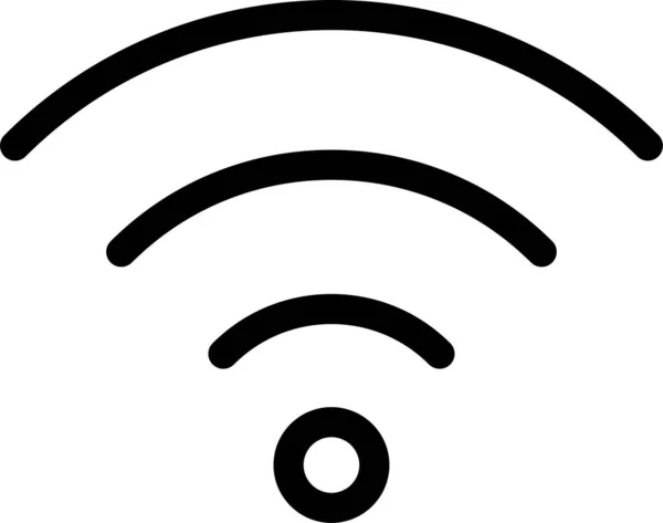 Icône Signal Rss Antenne Dans Style Contour — Image vectorielle