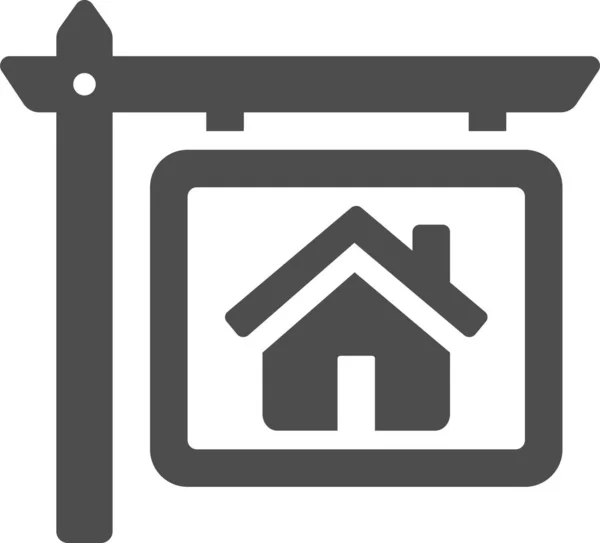 Buy House Sale Icon Solid Style — Vettoriale Stock