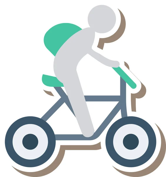 Bicicleta Bicicleta Bicicleta Icono Estilo Plano — Vector de stock