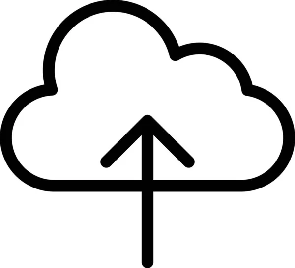 Cloud Datenbankserver Symbol Outline Stil — Stockvektor