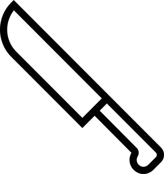 Dagger Food Fork Icon Outline Style — Stockvektor