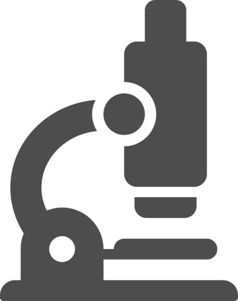 Icône Recherche Microscope Laboratoire Style Solide — Image vectorielle
