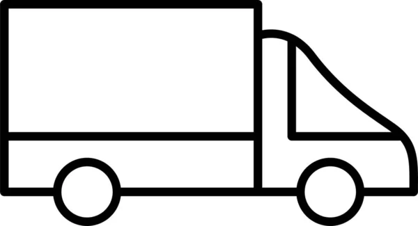 Icono Camión Transporte Camiones Estilo Esquema — Archivo Imágenes Vectoriales
