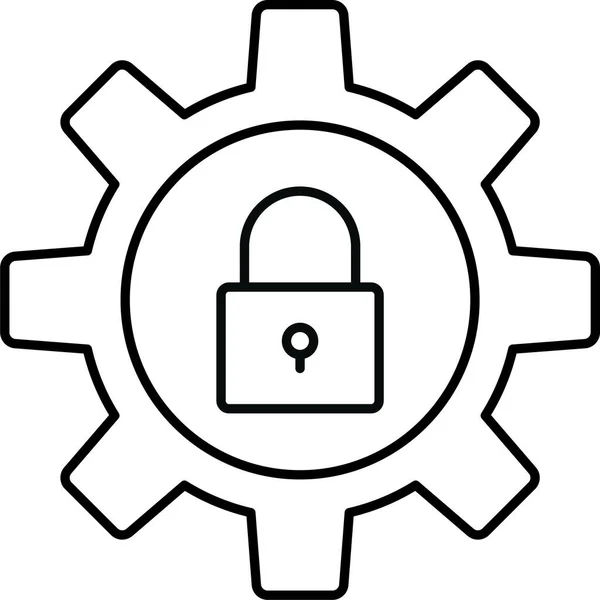 Configure Lock Private Icon — Vetor de Stock