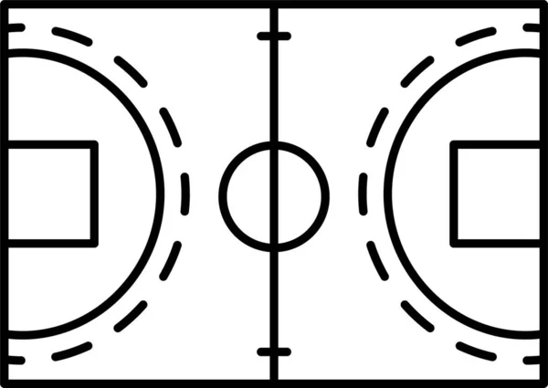 Arena Spielfeld Symbol Umriss Stil — Stockvektor