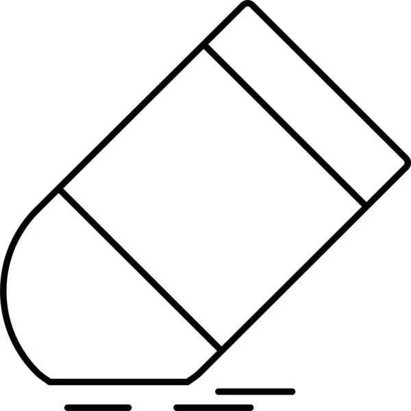 Gum Kantoor Rubber Pictogram Omtrek Stijl — Stockvector