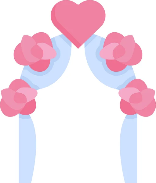 Ramo Flores Decoración Icono Categoría Amor Romance — Vector de stock