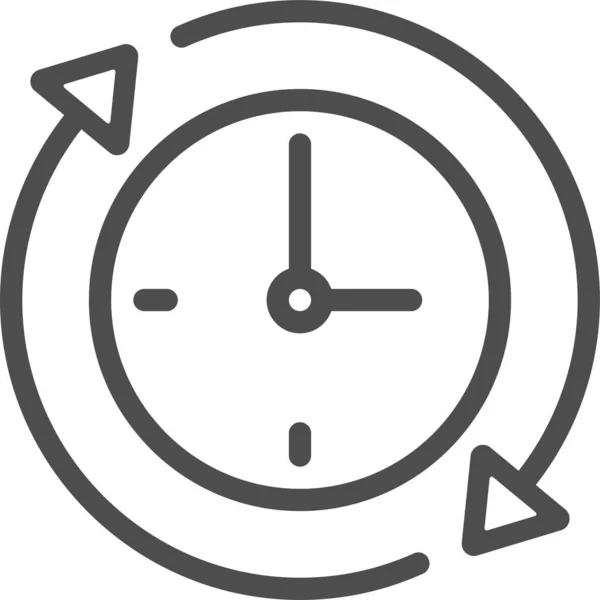 Reloj Icono Web Ilustración Simple — Vector de stock