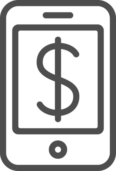 Dolar Webová Ikona Jednoduchý Design — Stockový vektor