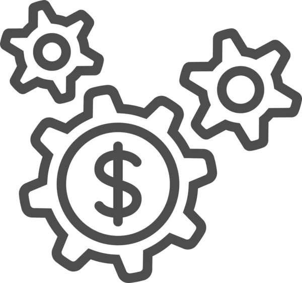 Dinero Icono Web Ilustración Simple — Vector de stock