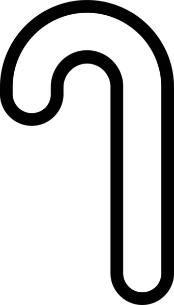 Иконка Конфетного Тростника Стиле Наброска — стоковый вектор