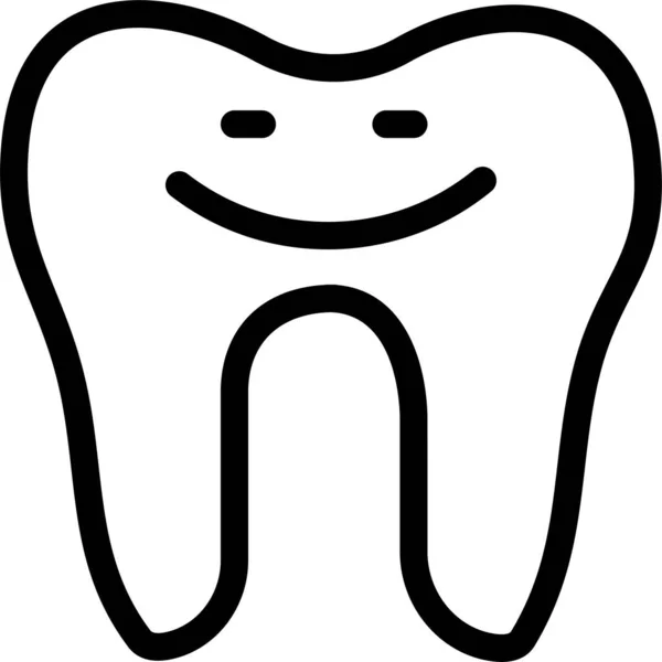 Стоматолог Счастливая Икона Стиле Наброска — стоковый вектор