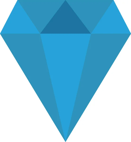 Cristal Diamante Finanças Ícone Estilo Plano — Vetor de Stock