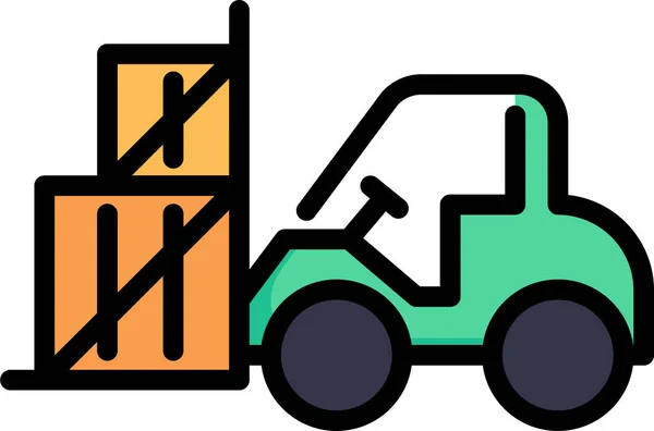 Forklift Industrial Industry Icon Vehicles Modes Transportation Category — Stock Vector