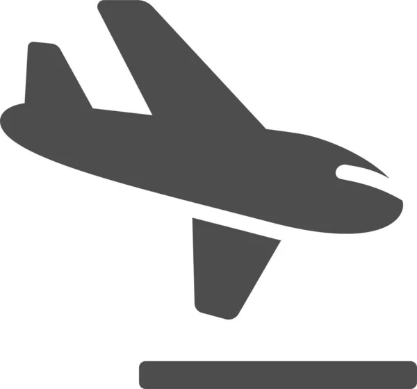 Airplane Icon Travel Vector Illustration Style Flat Iconic Symbol Gray — 스톡 벡터