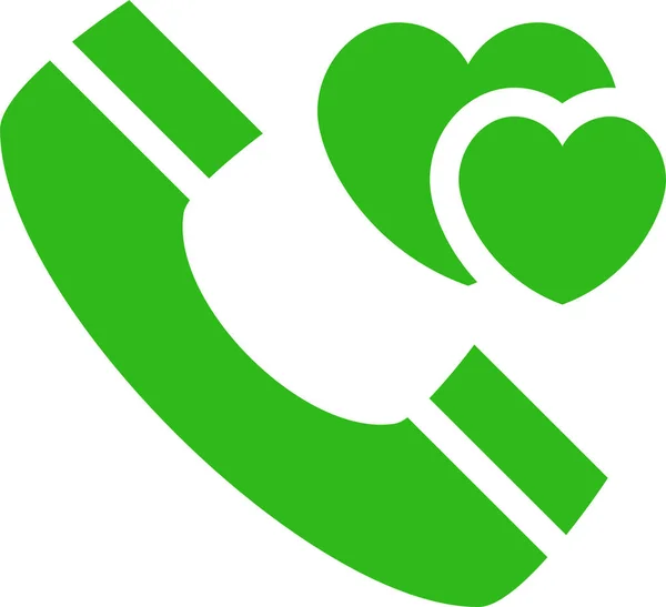 Chat Kommunikation Liebe Ikone Solidem Stil — Stockvektor
