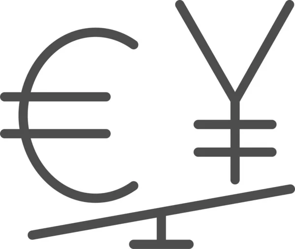 日元货币 Web图标 — 图库矢量图片