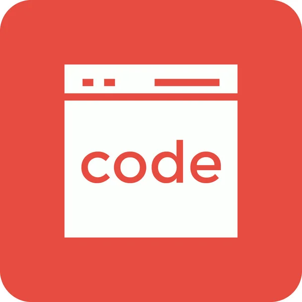 Codering Ontwikkeling Programma Icoon Platte Stijl — Stockvector