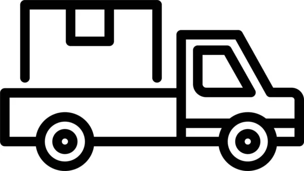 Auto Levering Logistiek Icoon Outline Stijl — Stockvector