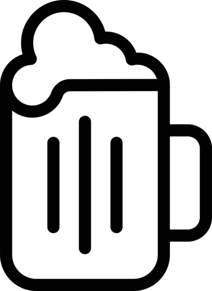 Alcohol Anniversary Bottle Icon Outline Style — Vettoriale Stock