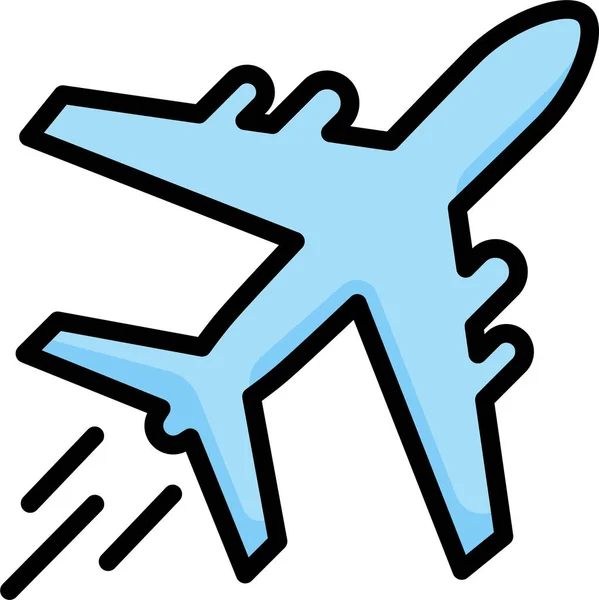 Ikona Lotnictwa Lotniczego Pojazdach Trybach Kategorii Transportu — Wektor stockowy
