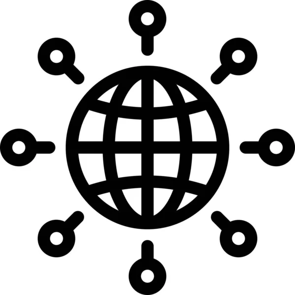 Иконка Интернет Браузера Стиле Outline — стоковый вектор