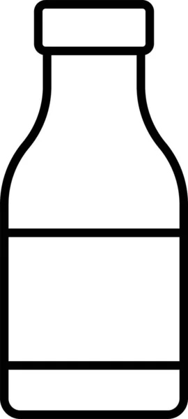 Botella Beber Icono Leche Estilo Del Esquema — Vector de stock