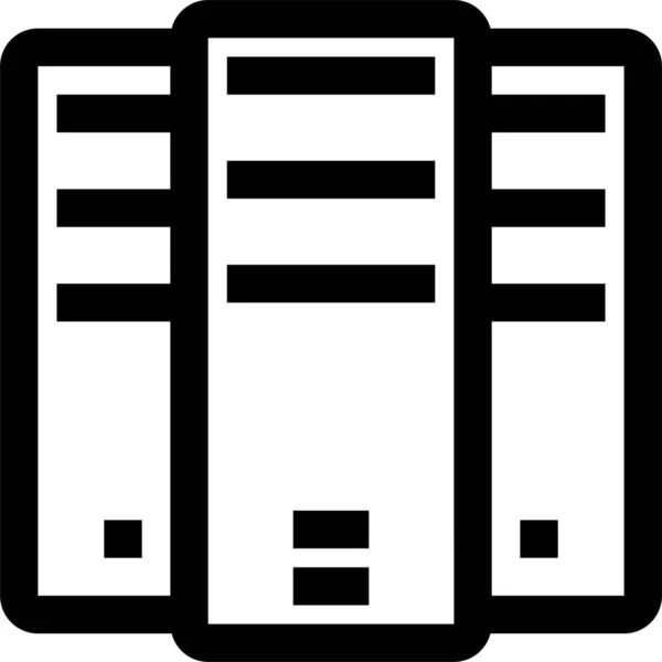 Computer Server Icon Outline Style — Stockvektor