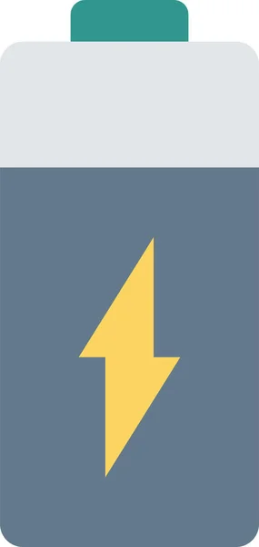 Icono Energía Carga Batería Estilo Plano — Vector de stock