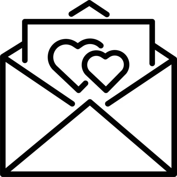 Kart Kutlaması Aşk Aşk Kategorisinde Kalp Ikonu — Stok Vektör
