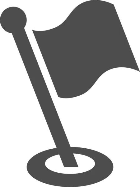 Szállítási Zászló Gps Ikon Szilárd Stílusban — Stock Vector