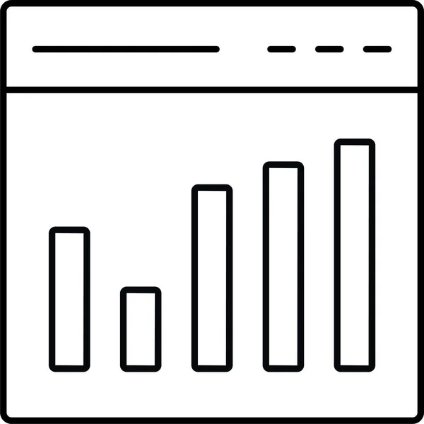 Google Chart Graph Icon Outline Style — 스톡 벡터