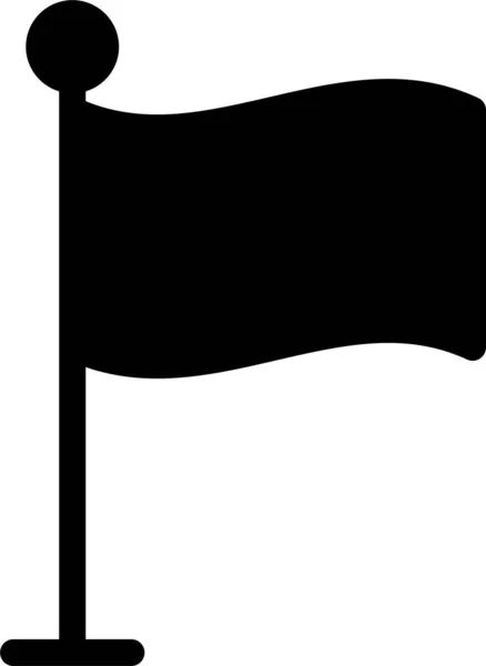 Prestatie Doel Vlag Pictogram Solide Stijl — Stockvector