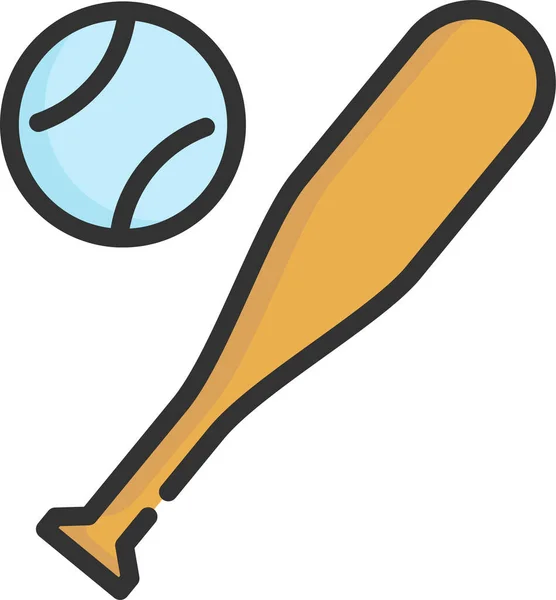 Иконка Соревнования Бейсболу Стиле Заполненных Контуров — стоковый вектор