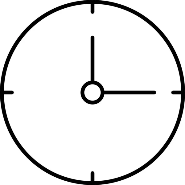 Horloge Horloge Horloge Icône Dans Style Outline — Image vectorielle