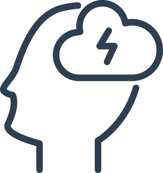 Cérebro Brainstorm Ícone Criativo —  Vetores de Stock