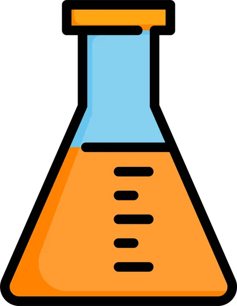 Chemische Chemie Labor Test Ikone Stil Ausgefüllter Umrisse — Stockvektor