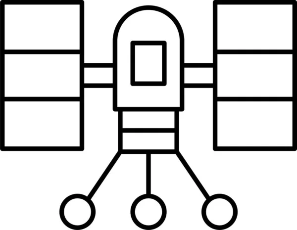 宇宙人カテゴリーのエイリアンフライ衛星アイコン — ストックベクタ