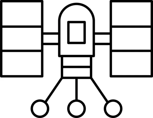 Buitenaards Vliegensatelliet Icoon Ruimte Aliens Categorie — Stockvector