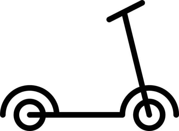 Cyklistický Skútr Ikona Stylu Osnovy — Stockový vektor