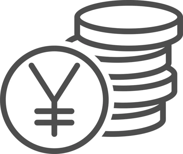 Dinero Icono Web Ilustración Simple — Vector de stock