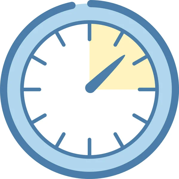 Reloj Icono Hora Del Evento Estilo Contorno Lleno — Vector de stock