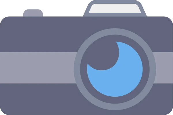 Camera Dslr Images Icon Flat Style — Vetor de Stock